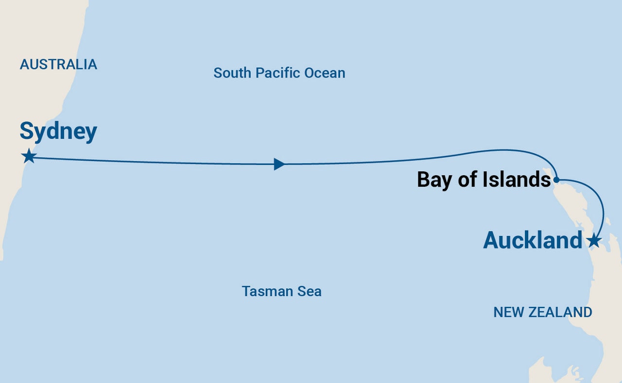 Australia Seacation — Itinerary Map