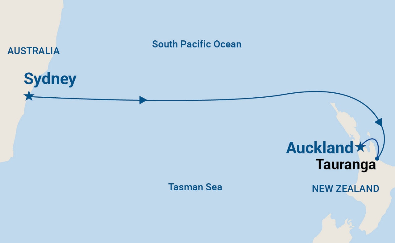 Australia Seacation — Itinerary Map