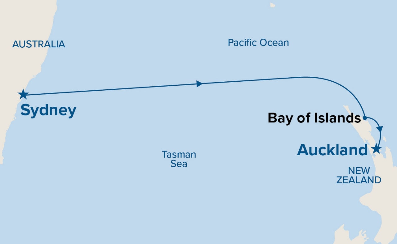 New Zealand Seacation — Itinerary Map