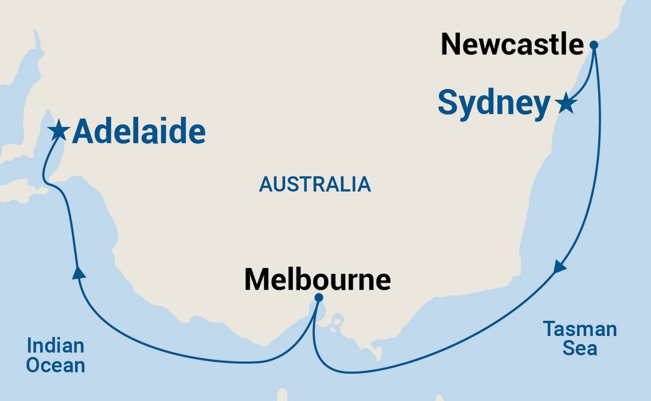 Southern Australia Explorer — Itinerary Map