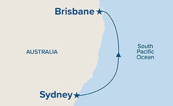 Australia Seacation — Itinerary Map