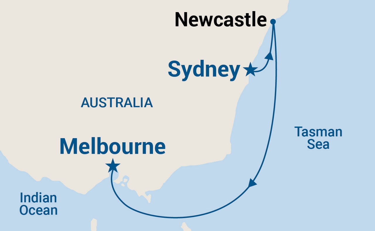 Hunter Coast Seacation — Itinerary Map