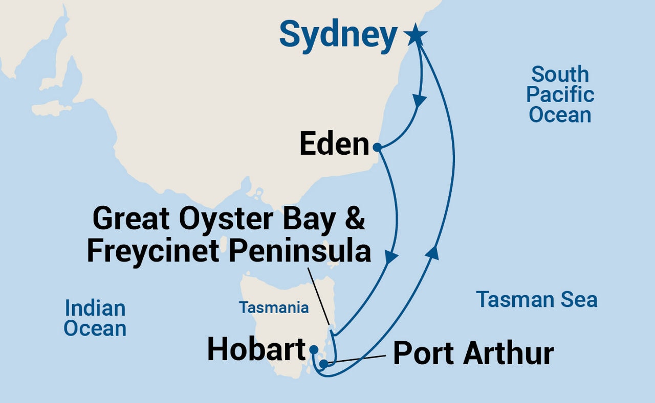 Tasmania — Itinerary Map