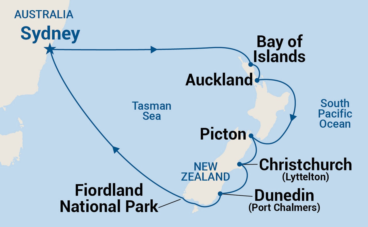 New Zealand — Itinerary Map