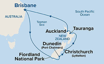 New Zealand Holiday — Itinerary Map