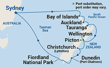 New Zealand — Itinerary Map