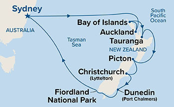 New Zealand — Itinerary Map