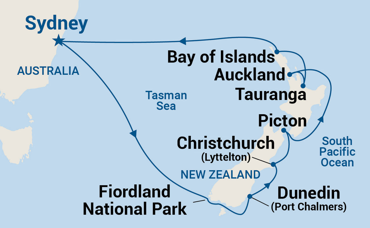 New Zealand — Itinerary Map