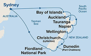 New Zealand — Itinerary Map