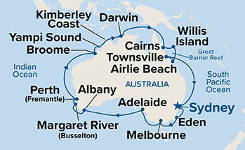 Round Australia — Itinerary Map
