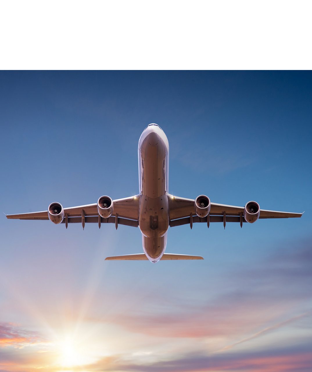 A plane on the sky