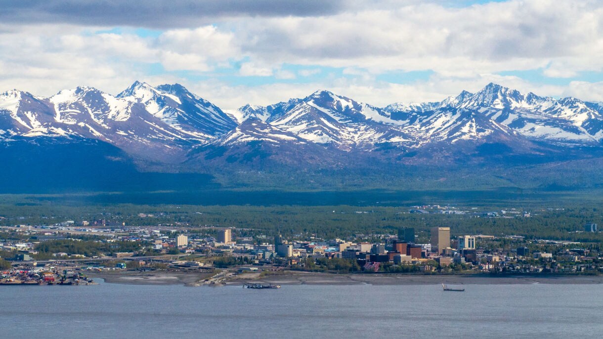 Anchorage, Alaska as seen on a Princess Cruise