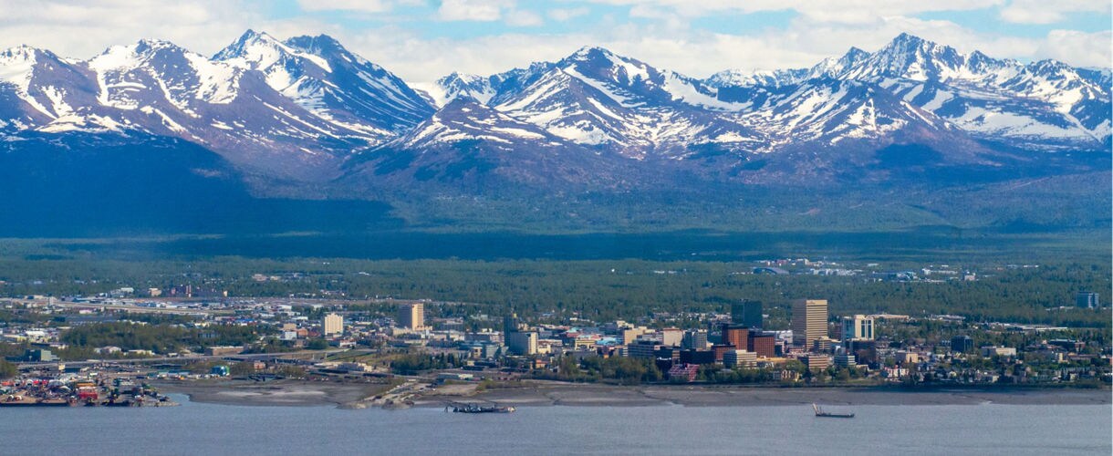 Anchorage, Alaska as seen on a Princess Cruise