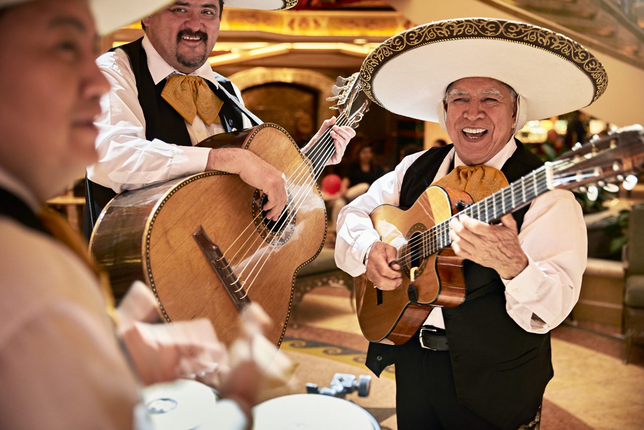 atrium mariachi band playing music