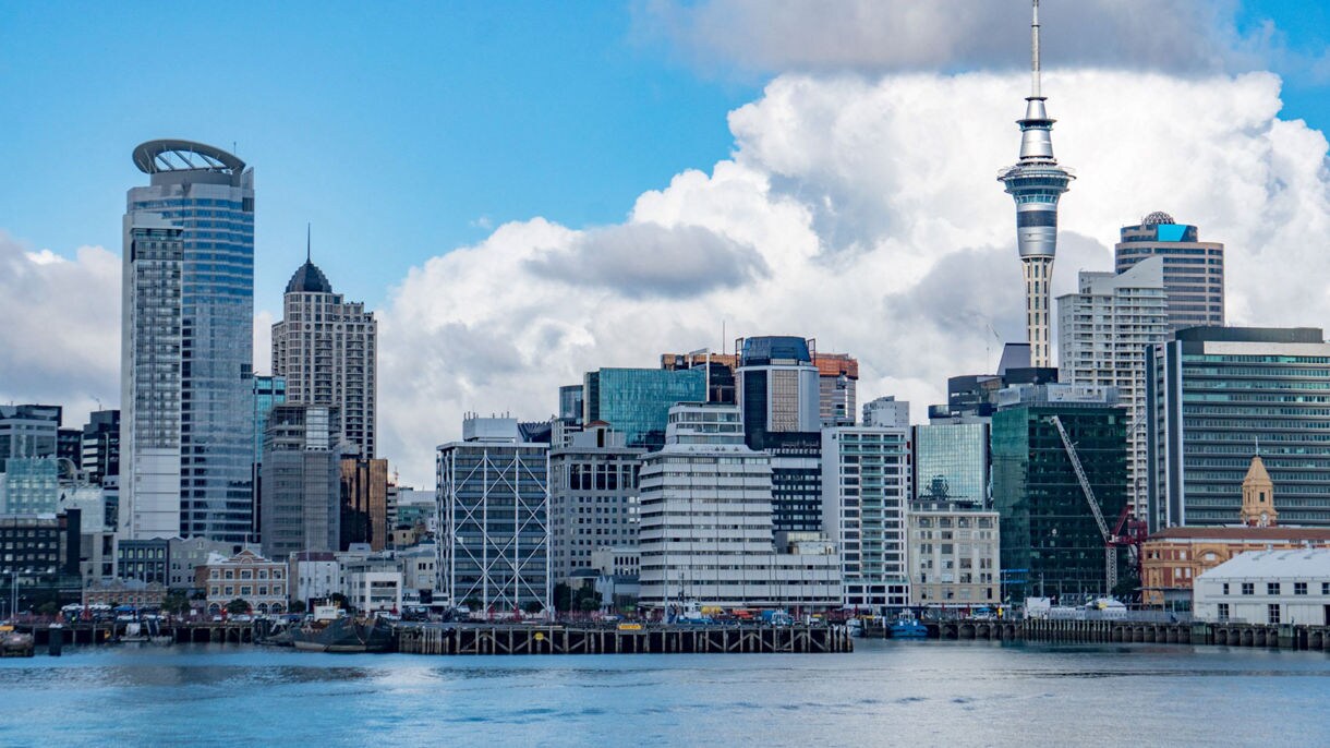 Auckland skyline, New Zealand.