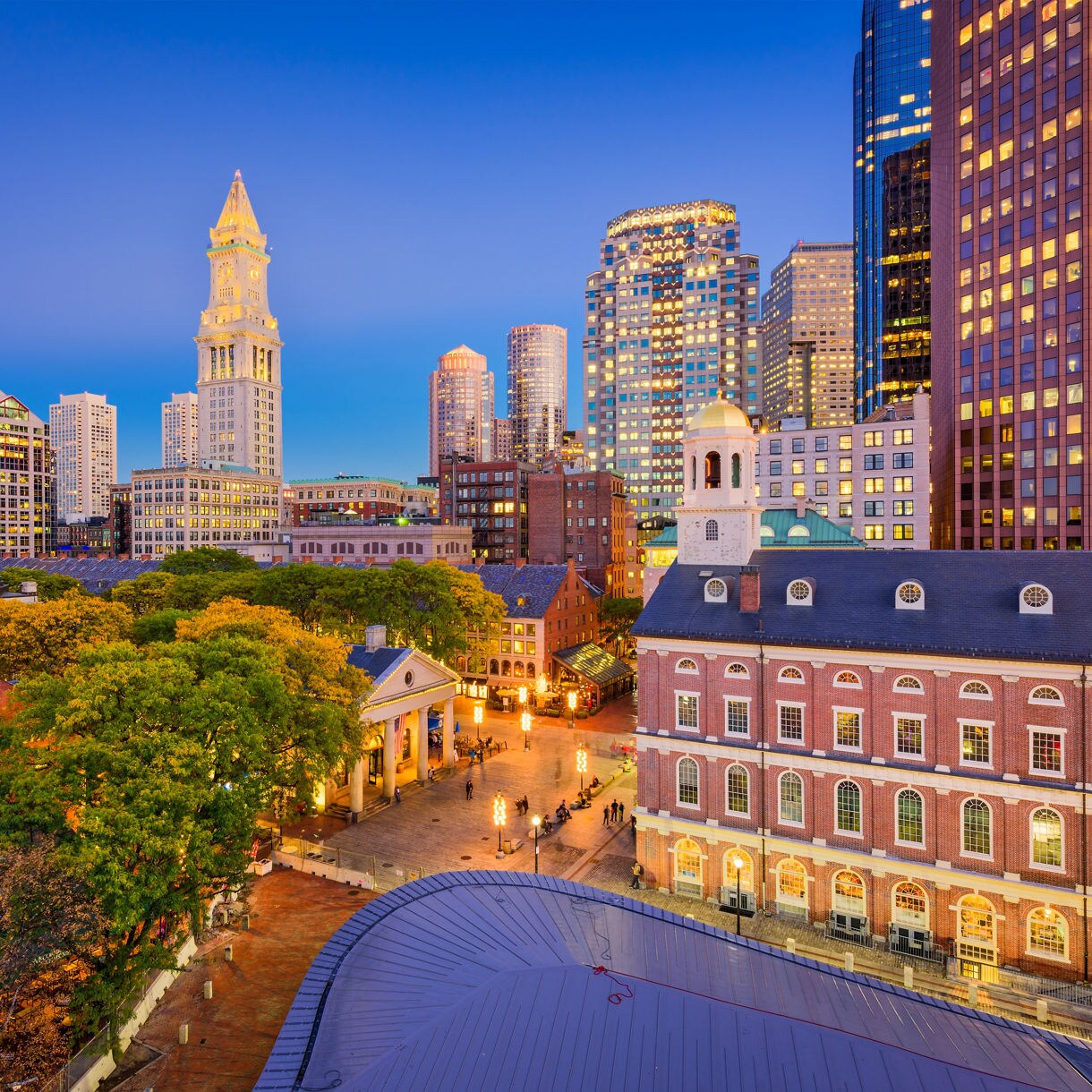 Boston, Massachusetts, USA Downtown Skyline