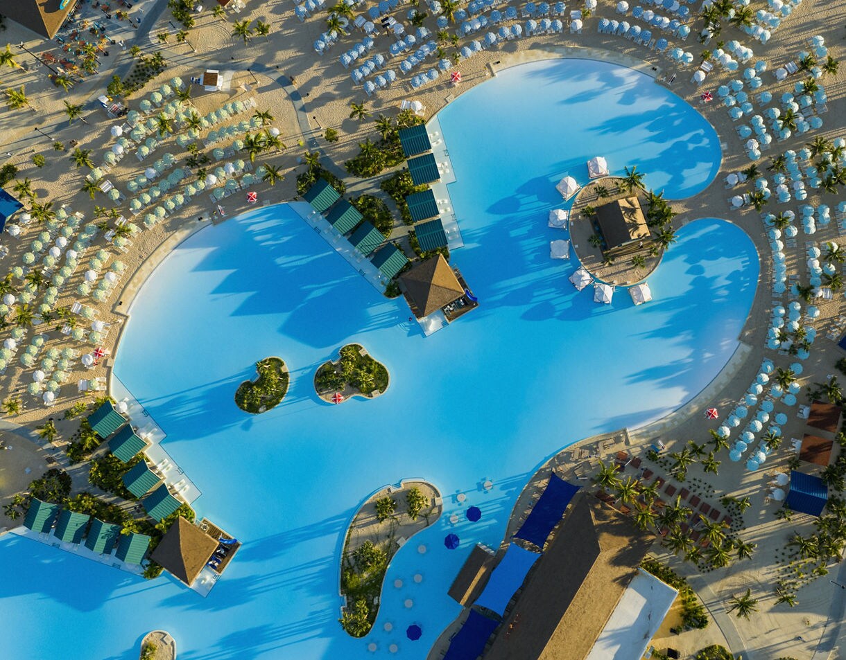 aerial view of starfish lagoon