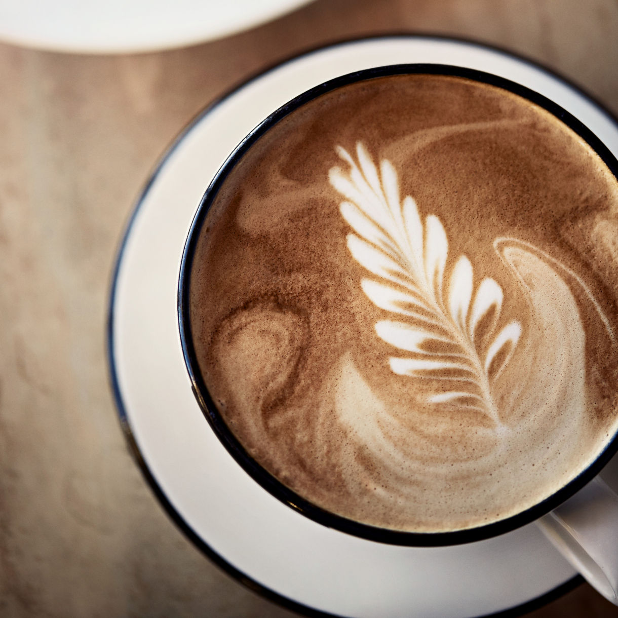 coffee cup of espresso with design closeup