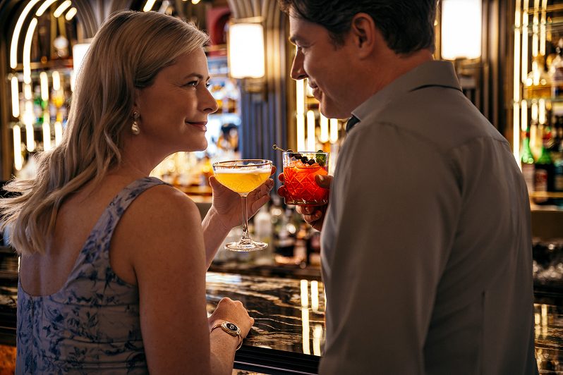 Couple at Crooners bar