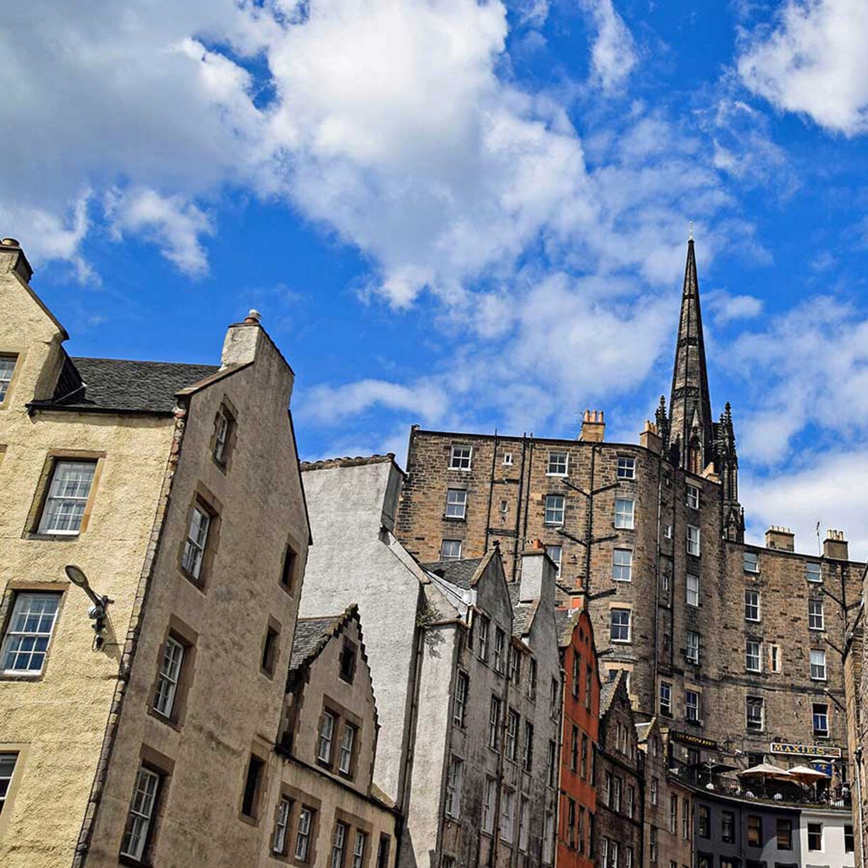 Explore Edinburgh's vibrant city streets.