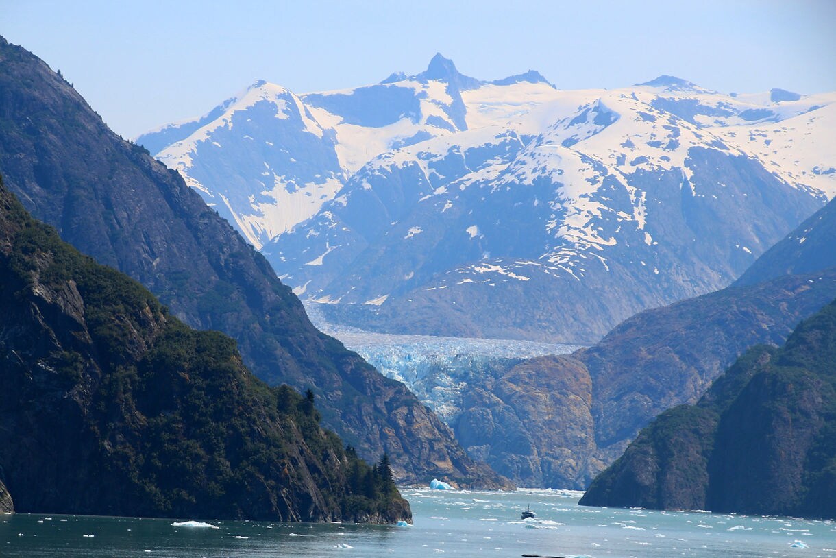 A breathtaking view of Dawes Glacier in Alaska.