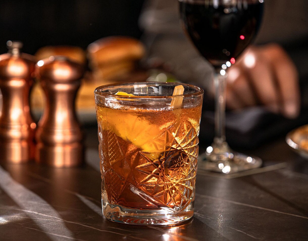 Handcrafted cocktail at Fannie Q’s Saloon.