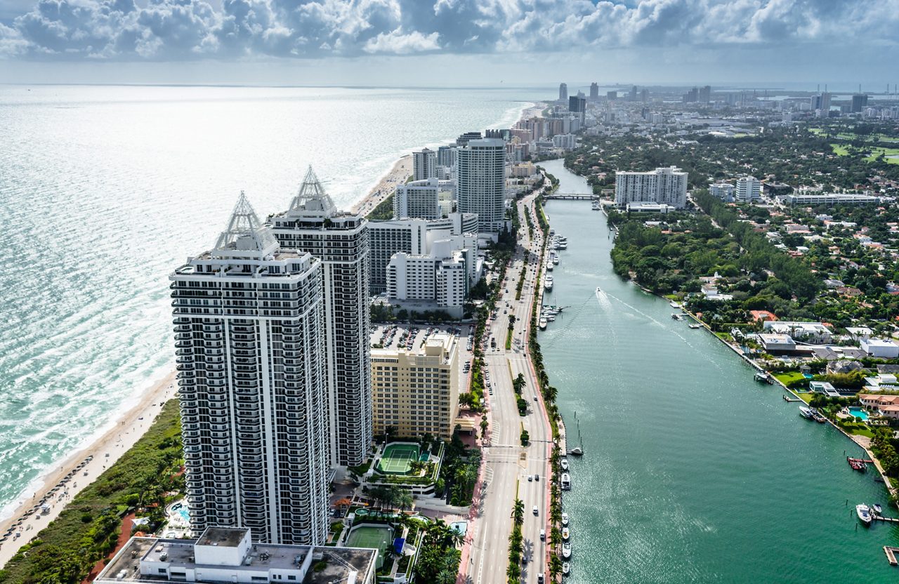 fort lauderdale florida aerial beach coastline