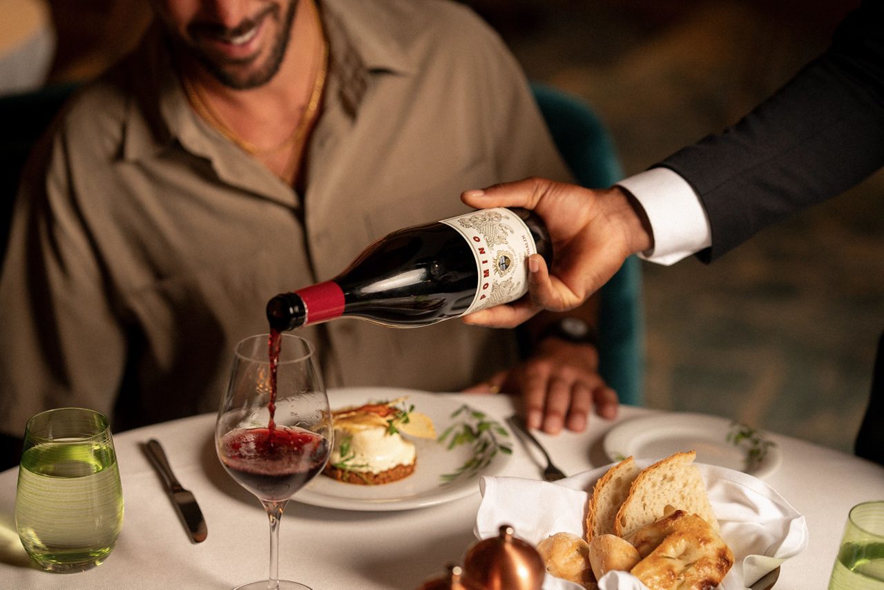 A curated selection of Frescobaldi wines awaits to enhance your Grand Tuscan Dinner experience.