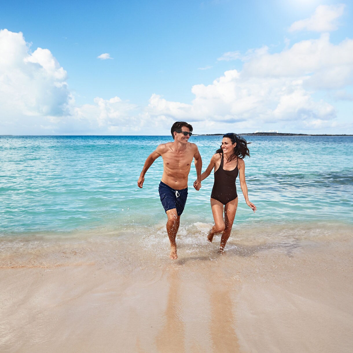 grand turk caribbean couple beach