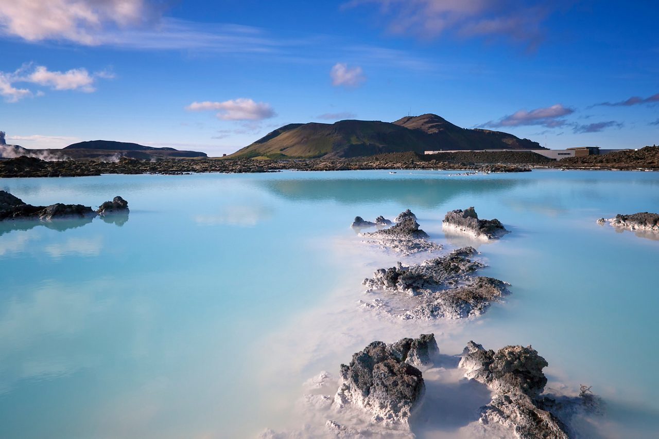 Blue lagoon thermal spa in Grindavik, Reykjavik, Iceland