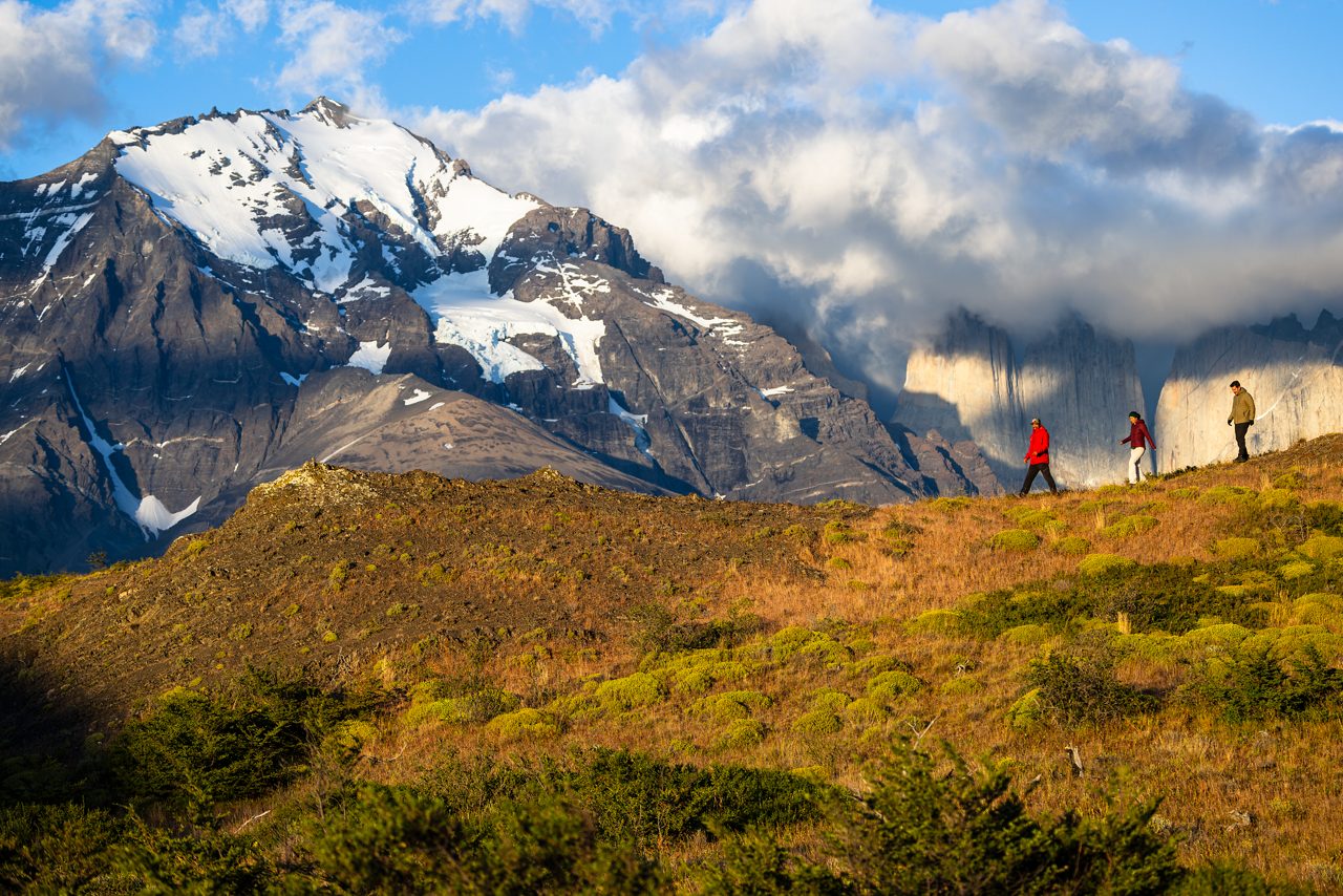 Hikers at Unta Arenas, Chile