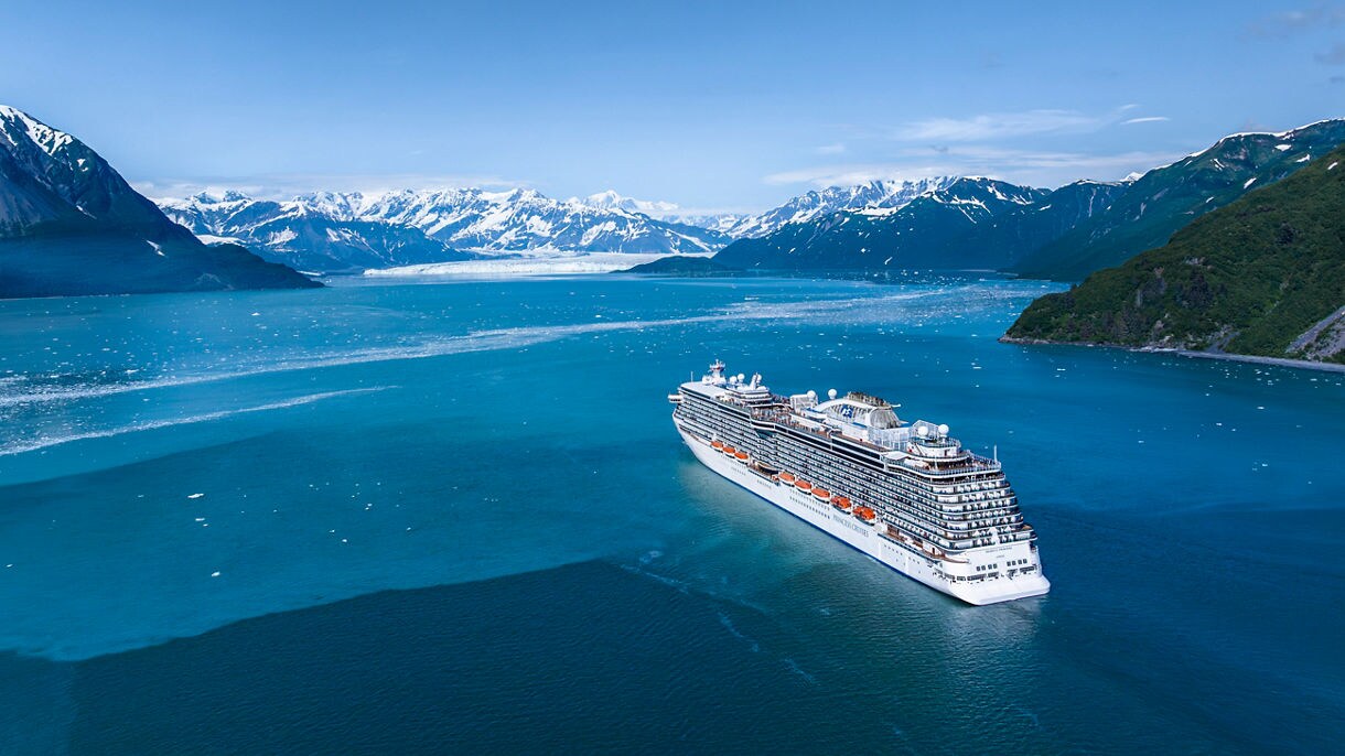 Sailing beside the blue majesty of Hubbard Glacier, Alaska