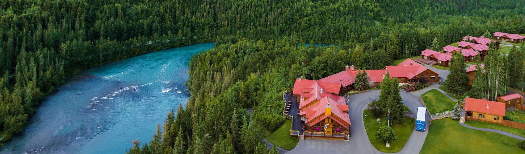 Kenai Princess Wilderness Lodge exterior in Alaska.