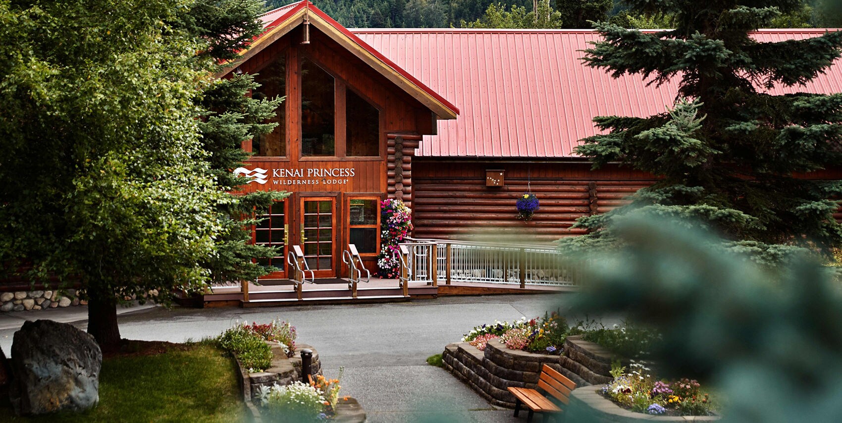 Kenai Princess Wilderness Lodge exterior in Alaska.