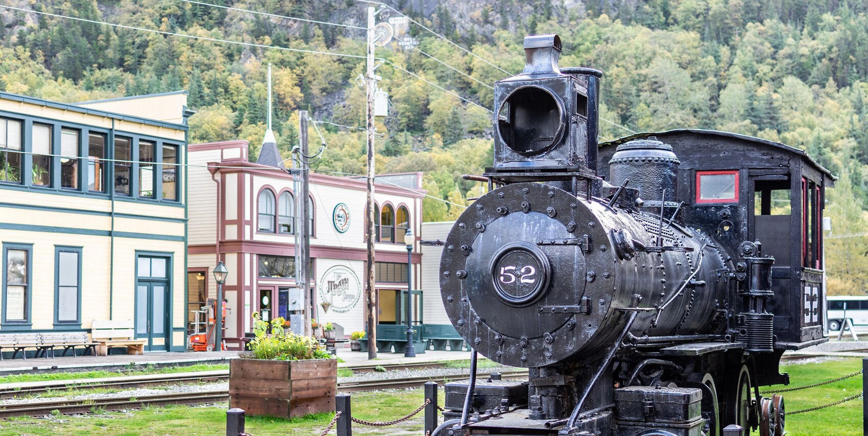 Locomotive 52 at Klondike Gold Rush National Historical Park, Alaska.