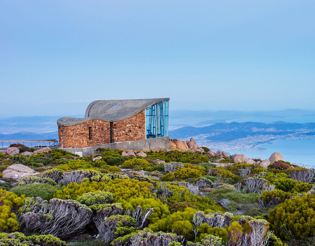 View From Mount Wellington At Sunset - Hobart, Tasmania, Australia