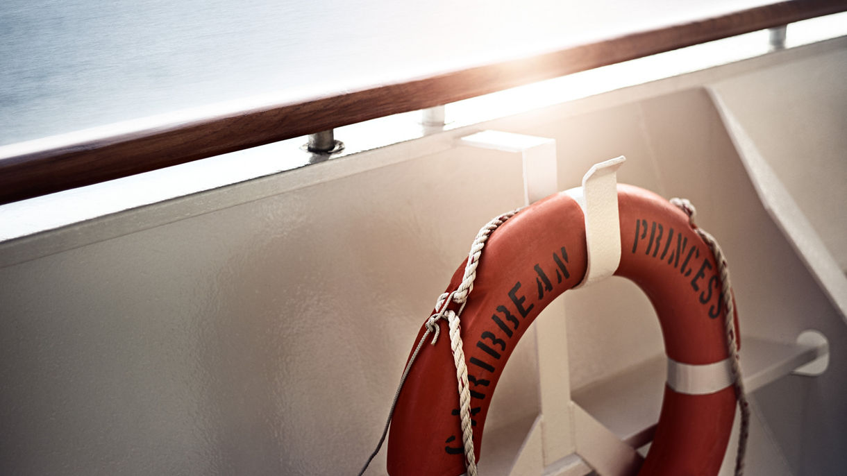 Life Preserver Ring By Railing
