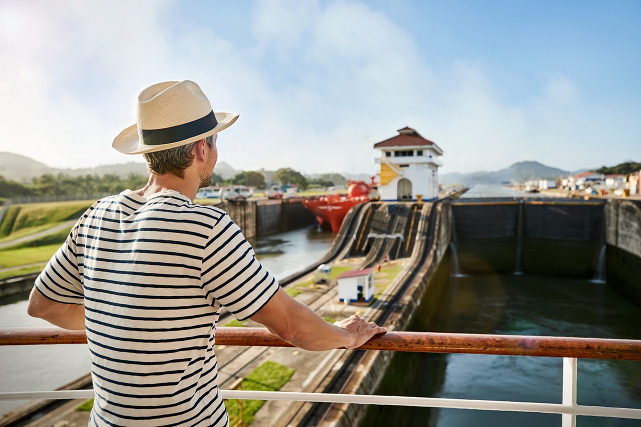 View of locks from the ship