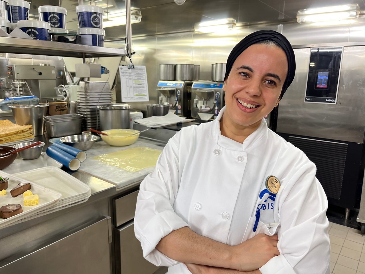Pastry Chef preparing scones for afternoon tea on Discovery Princess®.