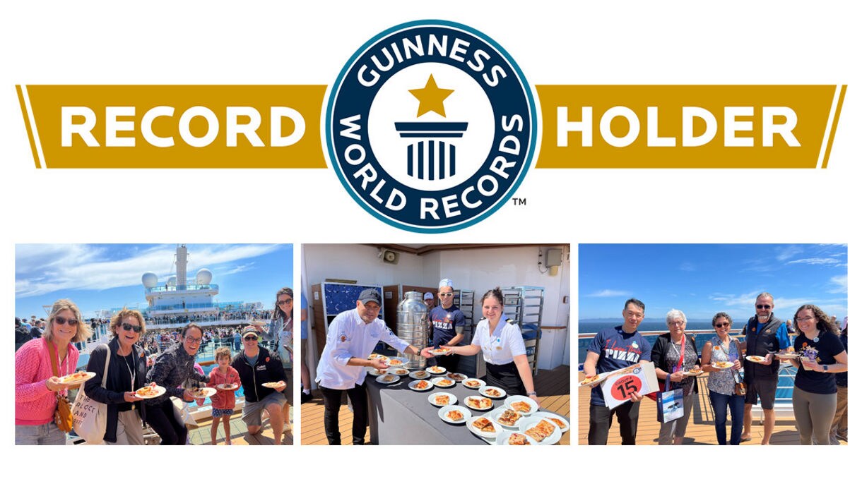 Princess Cruises Sets New GUINNESS WORLD RECORDS™ Title for World’s Largest Pizza Party at