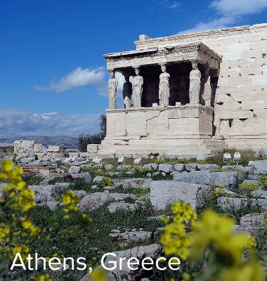 The Acropolis in Athens, Greece.