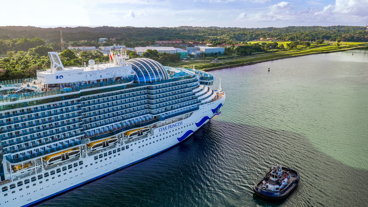 Princess cruise crossing the Panama canal
