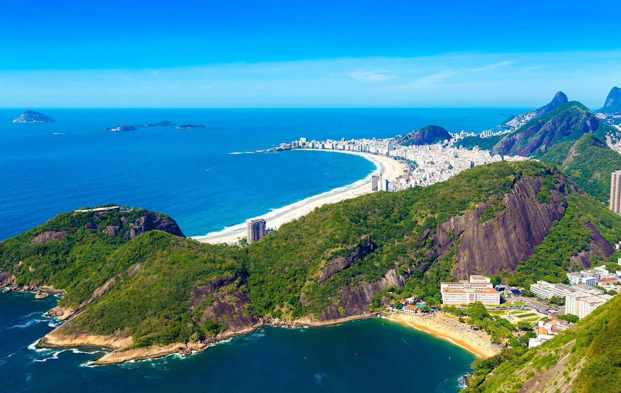 Aerial View Of Botafogo, Copacabana & Ipanema Beach - Rio de Janeiro