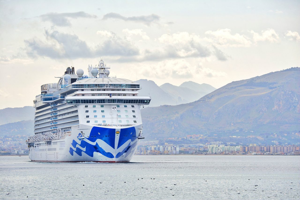 Ruby Princess sailing.