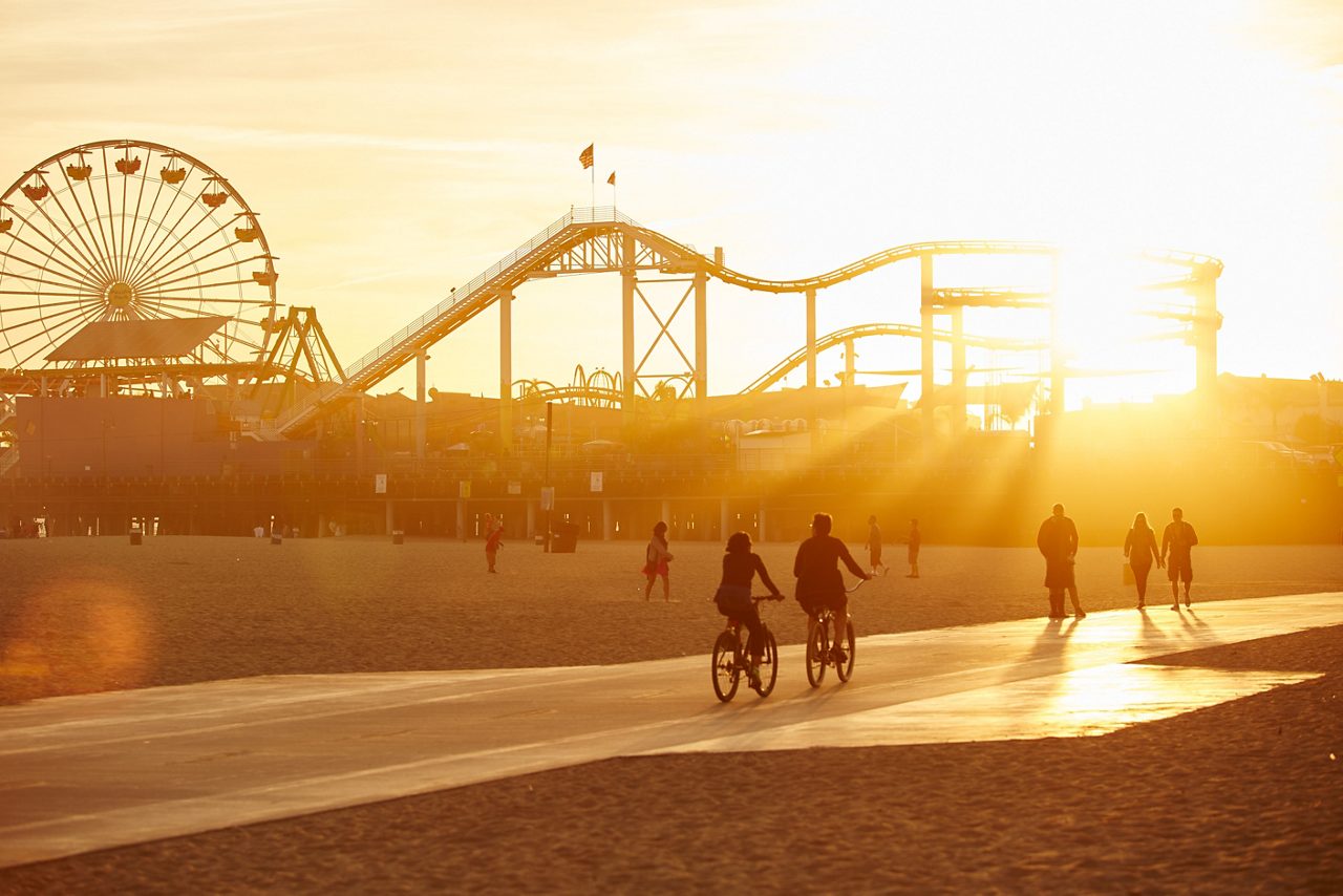 Santa Monica Pier in Santa Monica, California.