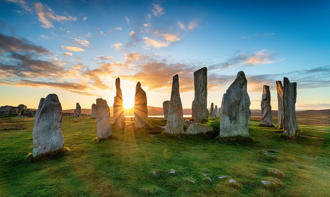 Sunset Over The Stone Circle At Callanish - Isle Of Lewis, Scotland
