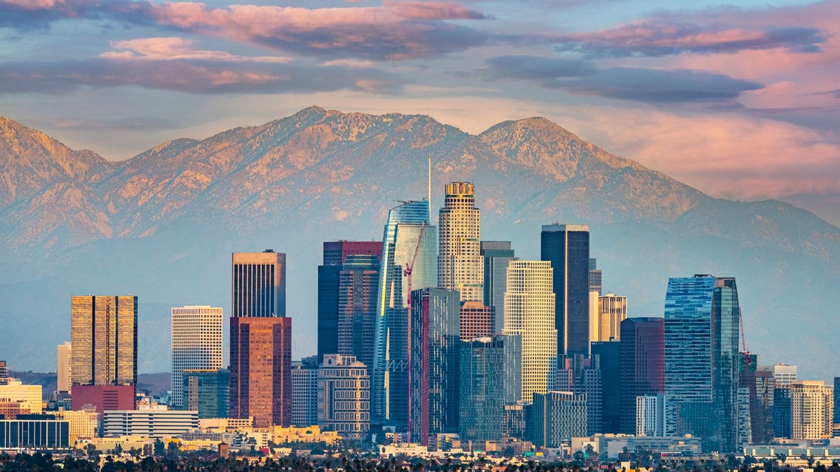 Los Angeles skyline.