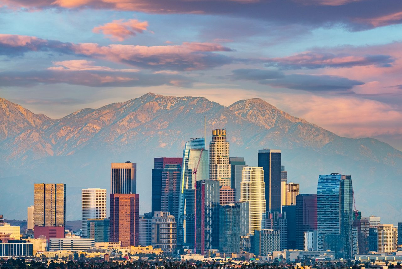 Breathtaking skyline and mountain views of Los Angeles.