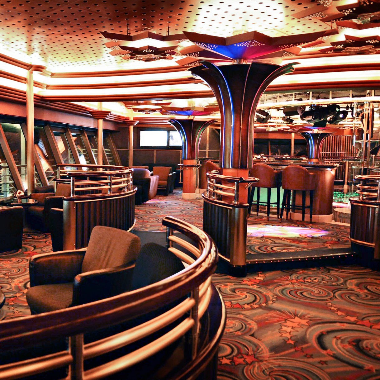 skywalkers club empty interior at night