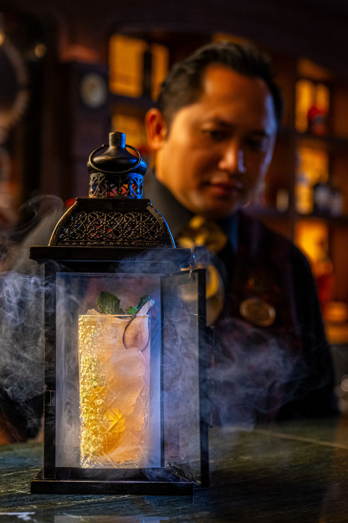 Our bartenders mix up magic at Spellbound, Sun Princess®.